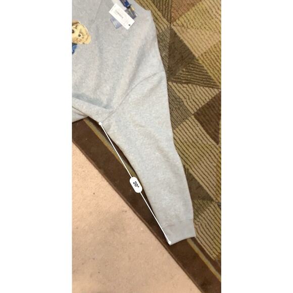 New Ralph Lauren Big & Tall Polo Bear Fleece Crewneck Sweatshirt 3XB Gray - Picture 8 of 9